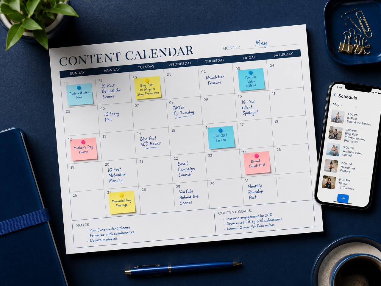 30-Day Content Calendar & ready to post Captions